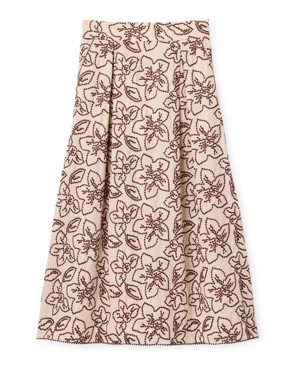 NEW CARTOLINA NANTUCKET women's bea midi skirt in floral